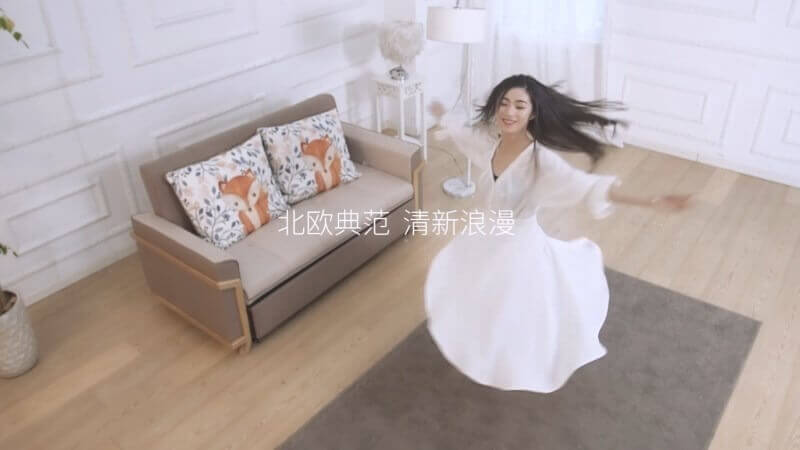 北歐式沙發(fā)床淘寶短視頻